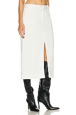 Enza Costa Soft Touch Slit Skirt in Undyed, view 2, click to view large image.