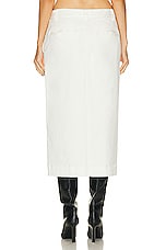 Enza Costa Soft Touch Slit Skirt in Undyed, view 3, click to view large image.