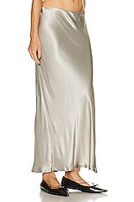 Enza Costa Bias Maxi Skirt in Grey, view 2, click to view large image.