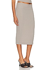 Enza Costa Puckered Pencil Skirt in Limestone, view 2, click to view large image.