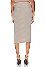 Enza Costa Puckered Pencil Skirt in Limestone, view 3, click to view large image.