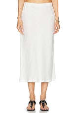 Enza Costa Linen Bias Skirt in Undyed, view 1, click to view large image.