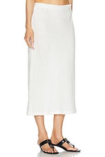 Enza Costa Linen Bias Skirt in Undyed, view 2, click to view large image.