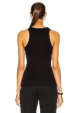 Enza Costa for FWRD Supima Bold Sheath Tank in Black, view 3, click to view large image.