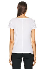 Enza Costa Perfect V Top in White, view 3, click to view large image.