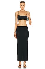 Enza Costa Essential Bra Top in Black, view 4, click to view large image.