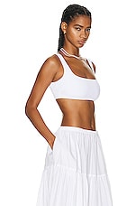 Enza Costa Easy Bra Top in White, view 2, click to view large image.