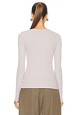 Enza Costa Silk Knit Boatneck Top in Salt, view 3, click to view large image.