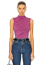 Enza Costa Sleeveless Twist Top in Rose Mauve, view 1, click to view large image.