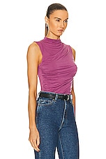 Enza Costa Sleeveless Twist Top in Rose Mauve, view 2, click to view large image.