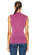 Enza Costa Sleeveless Twist Top in Rose Mauve, view 4, click to view large image.