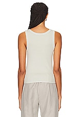 Enza Costa Supima Rib Scoop Tank Top in Mist, view 3, click to view large image.