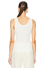 Enza Costa Puckered Tank Top in Undyed, view 3, click to view large image.