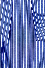 Enza Costa Poplin Long Sleeve Shirt in Blue & White, view 5, click to view large image.