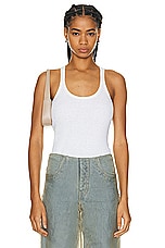 Enza Costa Linen Knit Strappy Tank Top in White, view 1, click to view large image.