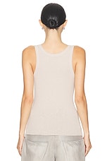 Enza Costa Military Rib Bold Tank in Flax, view 3, click to view large image.