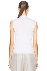 Enza Costa Sleeveless Twist Top in White, view 3, click to view large image.