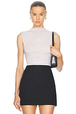 Enza Costa Sleeveless Twist Top in Salt, view 1, click to view large image.