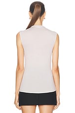 Enza Costa Sleeveless Twist Top in Salt, view 3, click to view large image.