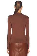 Enza Costa Viscose Jersey Twist Top in Nutshell, view 3, click to view large image.