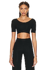 ERES Pulse Crop Top in Noir, view 1, click to view large image.