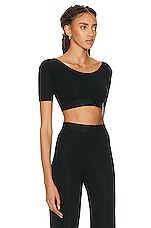 ERES Pulse Crop Top in Noir, view 2, click to view large image.