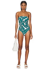 ERES Alligator One Piece Swimsuit in Imprime Bananiers Jungle, view 4, click to view large image.