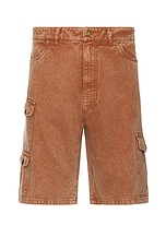 ERL Cargo Shorts Woven in Brown, view 1, click to view large image.