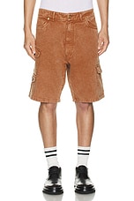 ERL Cargo Shorts Woven in Brown, view 5, click to view large image.