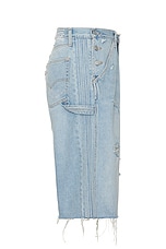 ERL Unisex Levis 501 Denim Shorts Woven in Blue, view 3, click to view large image.