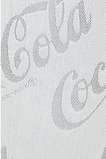 ERL Jacquard Denim Flare Pants Woven in Grey Coca Cola, view 3, click to view large image.