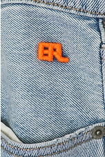 ERL Unisex Levis 501 Denim Woven in Blue, view 4, click to view large image.
