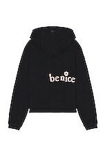 ERL Unisex Venice Patch Hoodie Knit in BLACK, view 2, click to view large image.