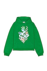 ERL Mens Printed Hoodie Knit in GREEN, view 1, click to view large image.