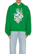 ERL Mens Printed Hoodie Knit in GREEN, view 4, click to view large image.