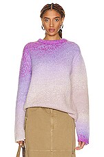 ERL Gradient Crew Neck Sweater in Purple, view 1, click to view large image.