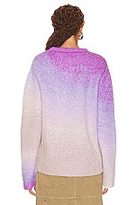 ERL Gradient Crew Neck Sweater in Purple, view 3, click to view large image.