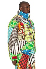 ERL Unisex Cowboy Snowboard Down Coat Woven in MULTI, view 3, click to view large image.