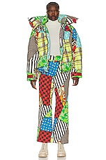 ERL Unisex Cowboy Snowboard Down Coat Woven in MULTI, view 5, click to view large image.