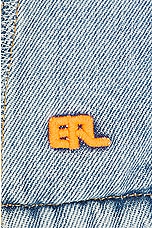 ERL Unisex Levis Sherpa Trucker Woven in BLUE, view 3, click to view large image.