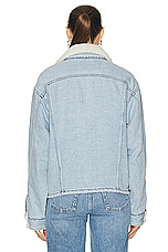 ERL Unisex Levis Sherpa Trucker Woven in BLUE, view 5, click to view large image.
