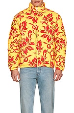 ERL Unisex Printed Quilted Puffer Woven in ERL TROPICAL FLOWERS, view 3, click to view large image.