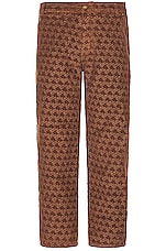 ERL Embossed Pants in Brown, view 1, click to view large image.