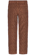ERL Embossed Pants in Brown, view 2, click to view large image.