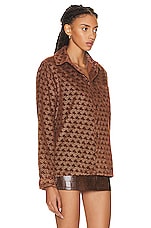 ERL Corduroy Embossed Shirt in Brown, view 2, click to view large image.