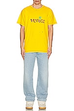 ERL Unisex Venice Tshirt Knit in YELLOW, view 4, click to view large image.