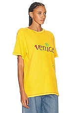 ERL Unisex Venice Tshirt Knit in YELLOW, view 2, click to view large image.