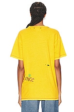 ERL Unisex Venice Tshirt Knit in YELLOW, view 3, click to view large image.