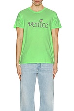 ERL Unisex Venice Tshirt Knit in GREEN, view 3, click to view large image.