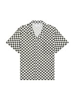 ERL Printed Hawaiian Shirt Woven in Checker, view 1, click to view large image.